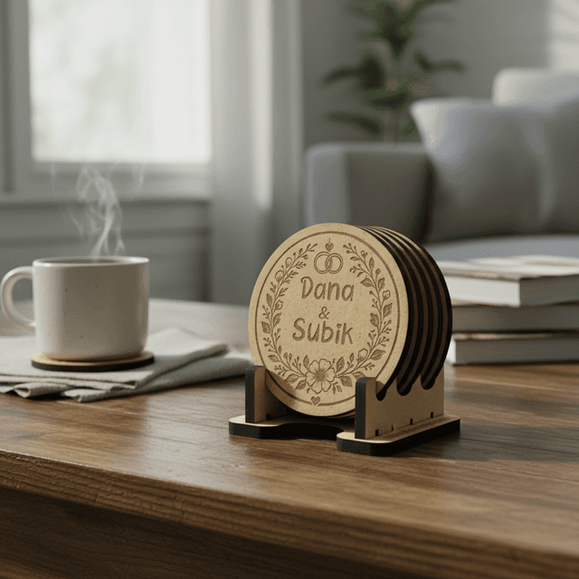 Personalized coaster, romantic gift