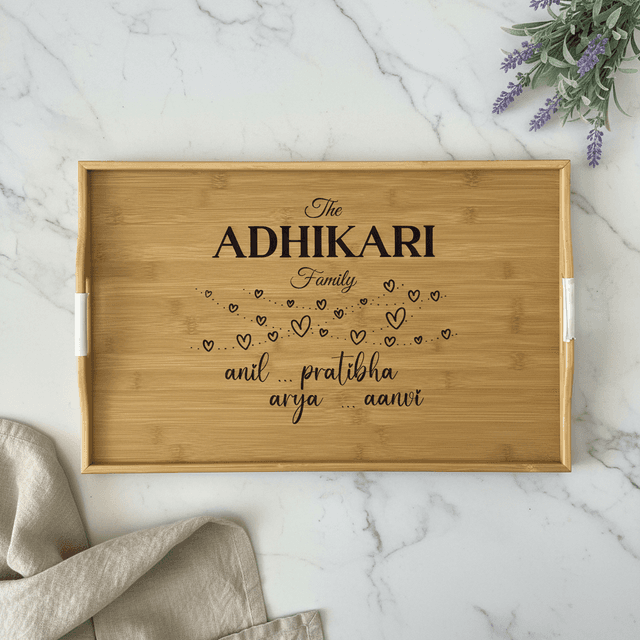 Personalized tray for kitchen